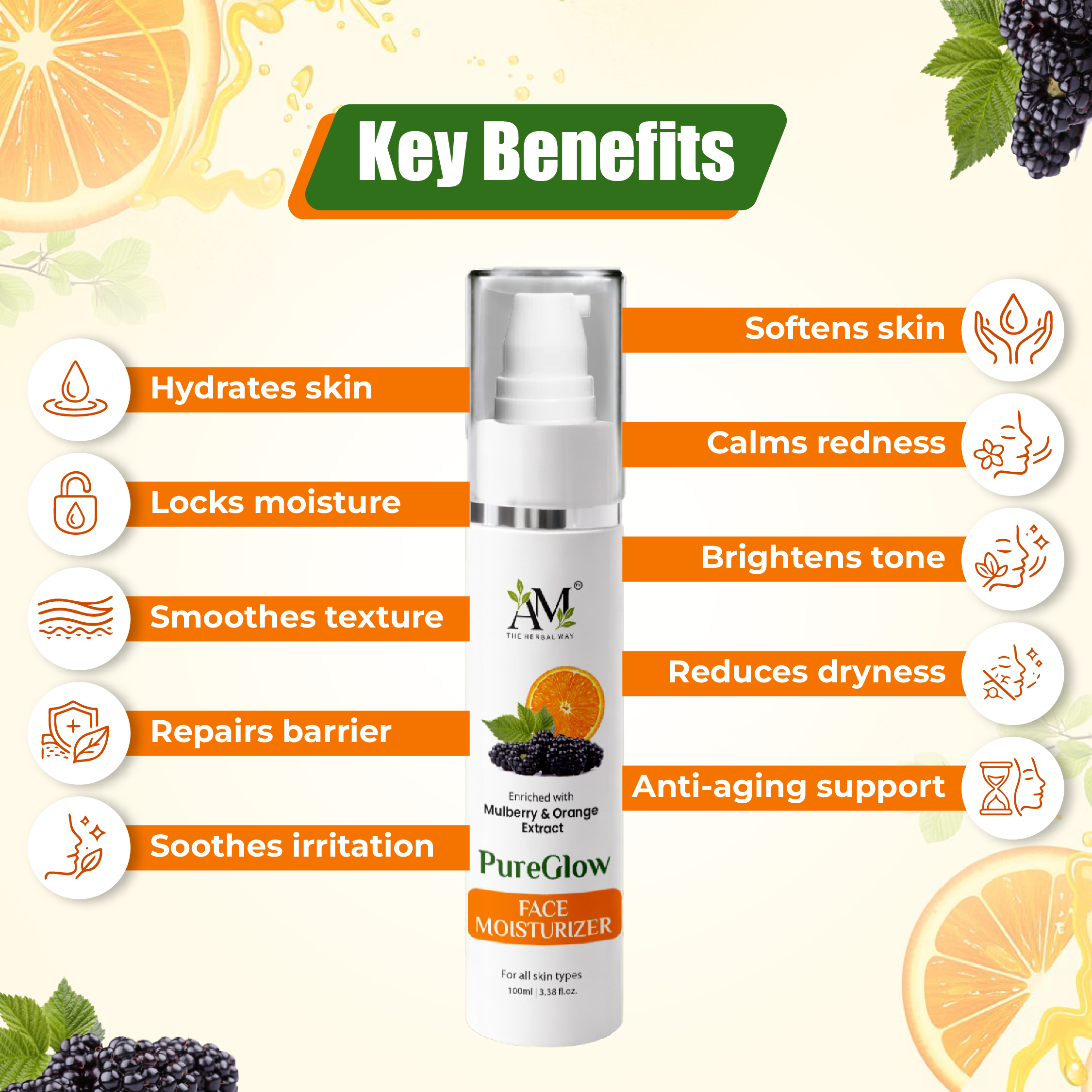 PureGlow Face Moisturizer (100 ml)